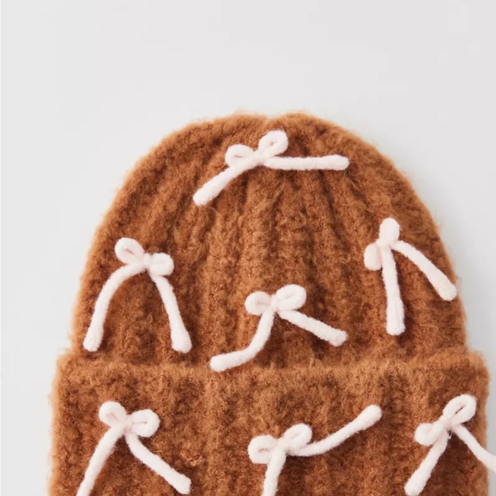 Sold!!Urban Outfitters Tan Fuzzy Beanie - Picture 2 of 3